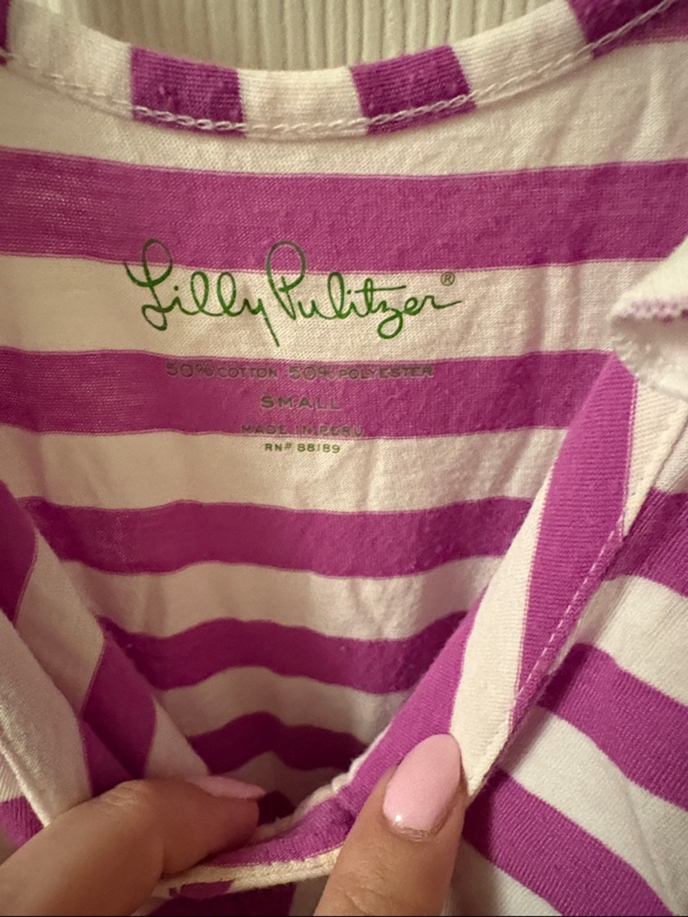 Lilly Pulitzer Pink and White Striped Sundress - Picture 2 of 3